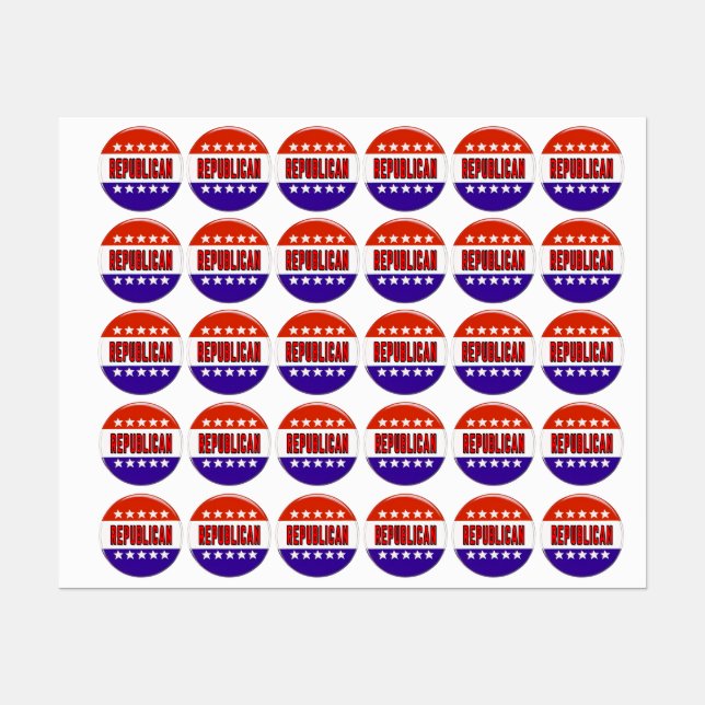 Republican Button Labels (Sheet)