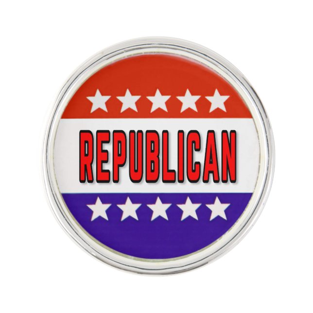 Republican Button Lapel Pin (Front)
