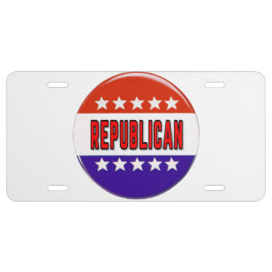 Republican Button License Plate