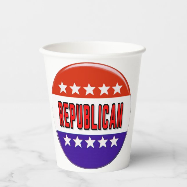 Republican Button Paper Cups (Front)