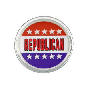 Republican Button Ring