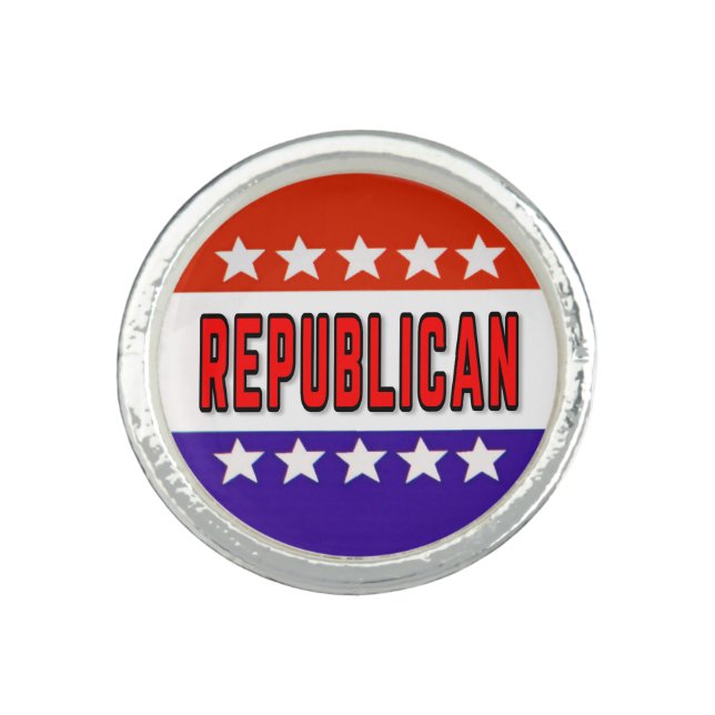 Republican Button Ring (Front)