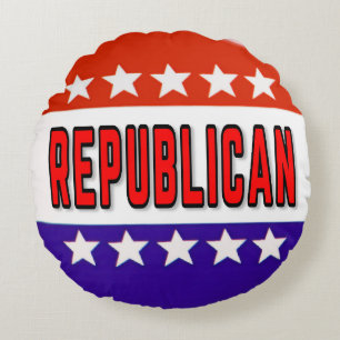Republican Button Round Pillow