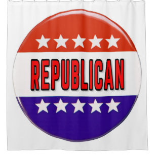 Republican Button Shower Curtain