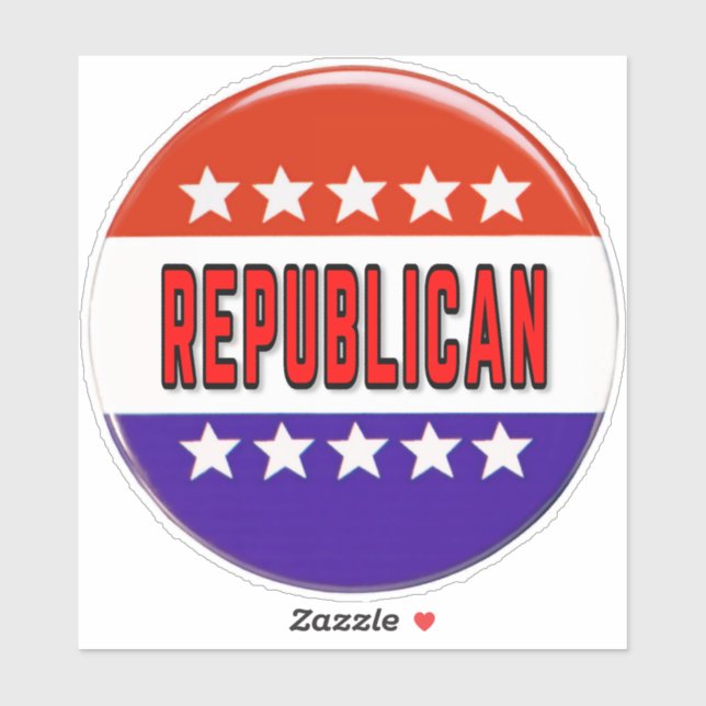 Republican Button Sticker (Sheet)