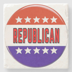 Republican Button Stone Coaster