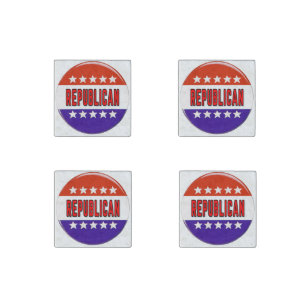 Republican Button Stone Magnet