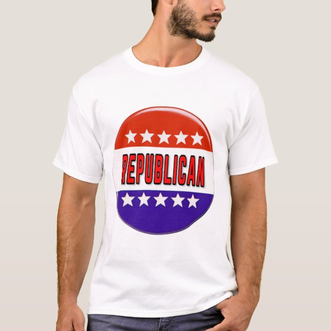 Republican Button T-Shirt (Front)