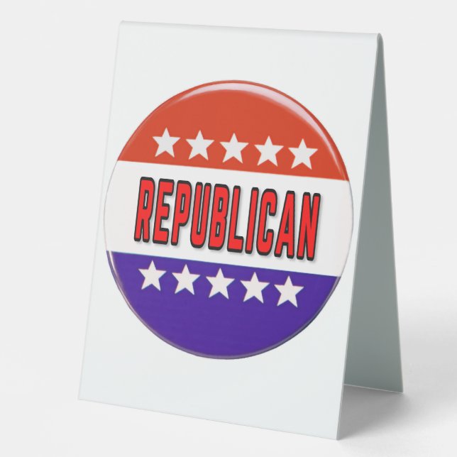 Republican Button Table Tent (Front)