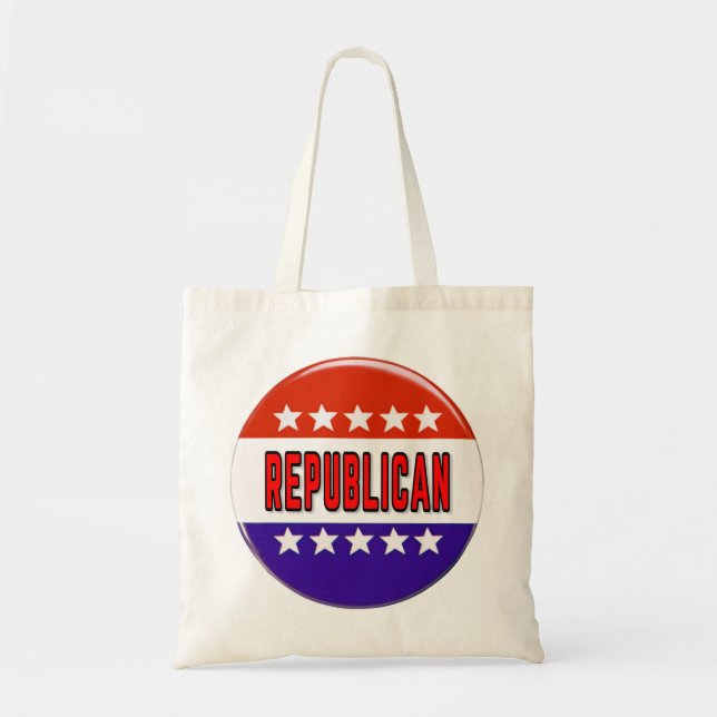 Republican Button Tote Bag (Front)