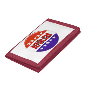 Republican Button Tri-fold Wallet