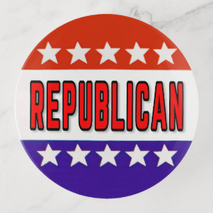 Republican Button Trinket Tray