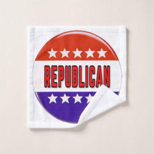 Republican Button Wash Cloth