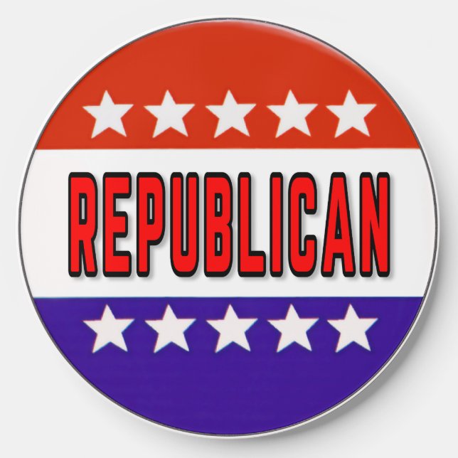 Republican Button Wireless Charger (Front)