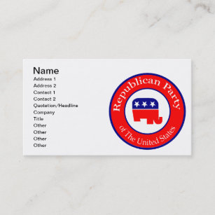 Republican Campaign Business Card