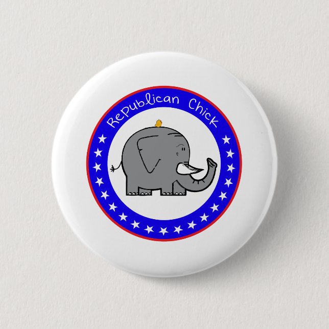 republican chick pinback button (Front)