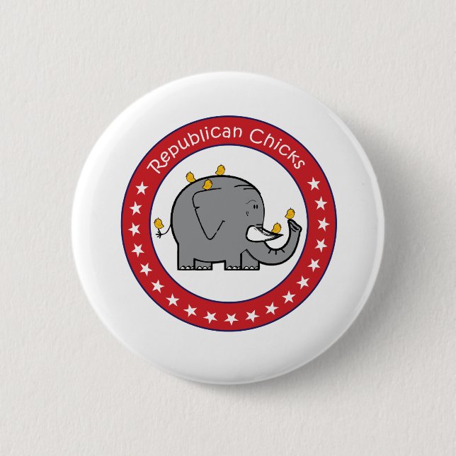 republican chicks pinback button (Front)
