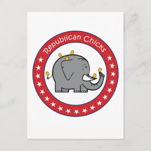 republican chicks postcard