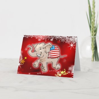 Republican Christmas Holiday Card by christmas__gifts at Zazzle