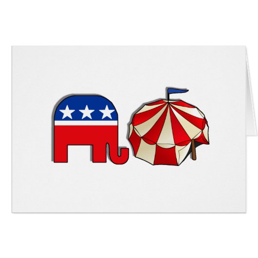 Republican Circus Elephant Cards (Front Horizontal)