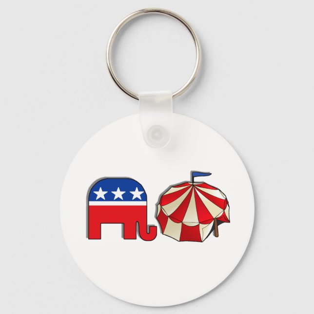 Republican Circus Elephant Keychain (Front)
