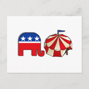 Republican Circus Elephant Postcard