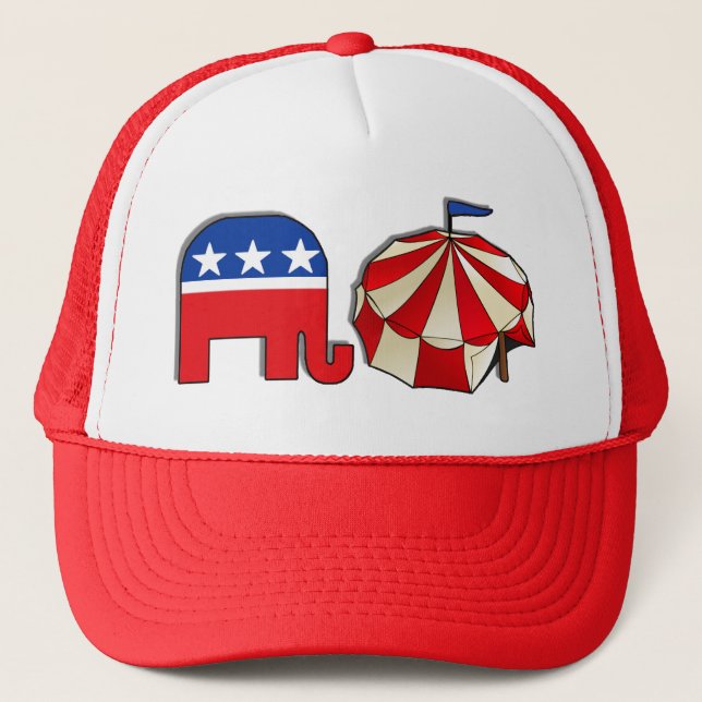 Republican Circus Elephant Trucker Hat (Front)
