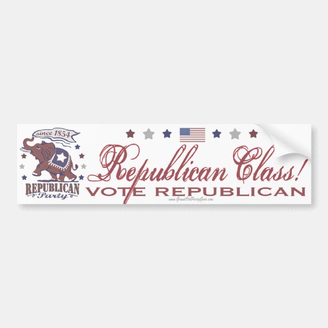 Republican Class Bumper Sticker (Front)