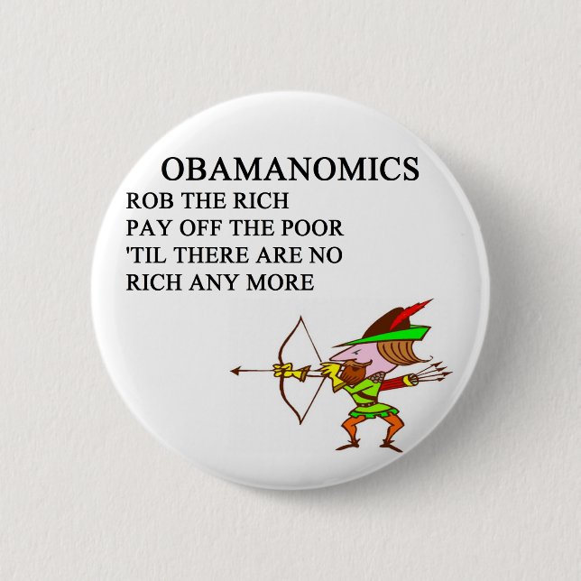 republican conservative anti obama joke pinback button (Front)