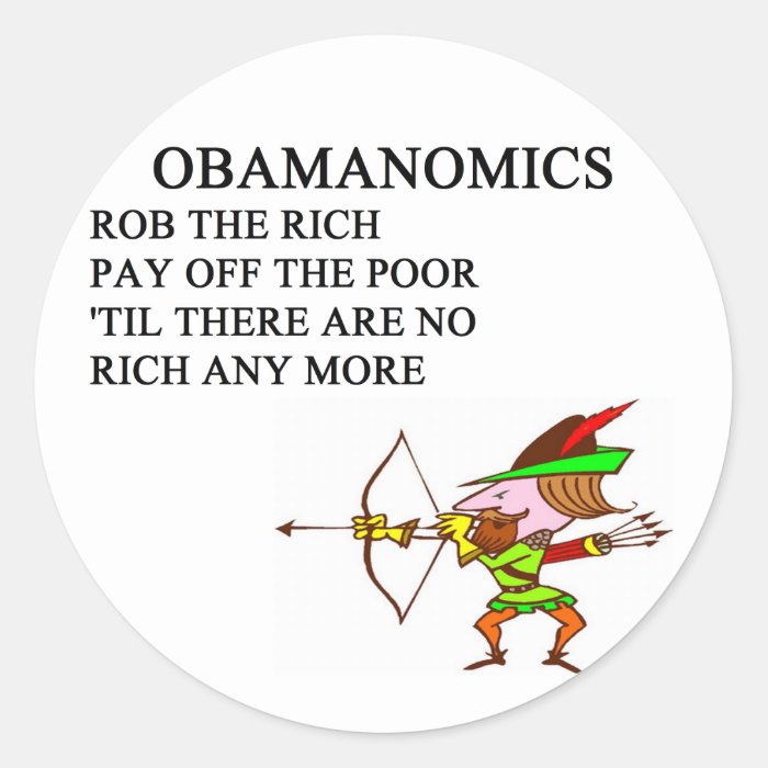 republican conservative anti obama joke round sticker