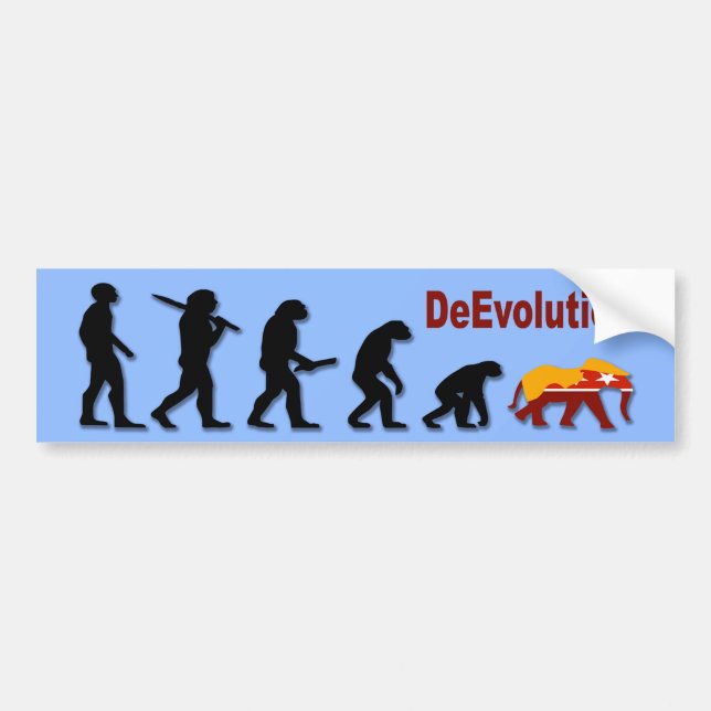 Republican DeEvolution Bumper Sticker (Front)