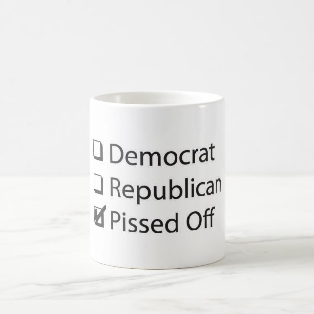 Republican Democrat Pissed Off Coffee Mug (Center)