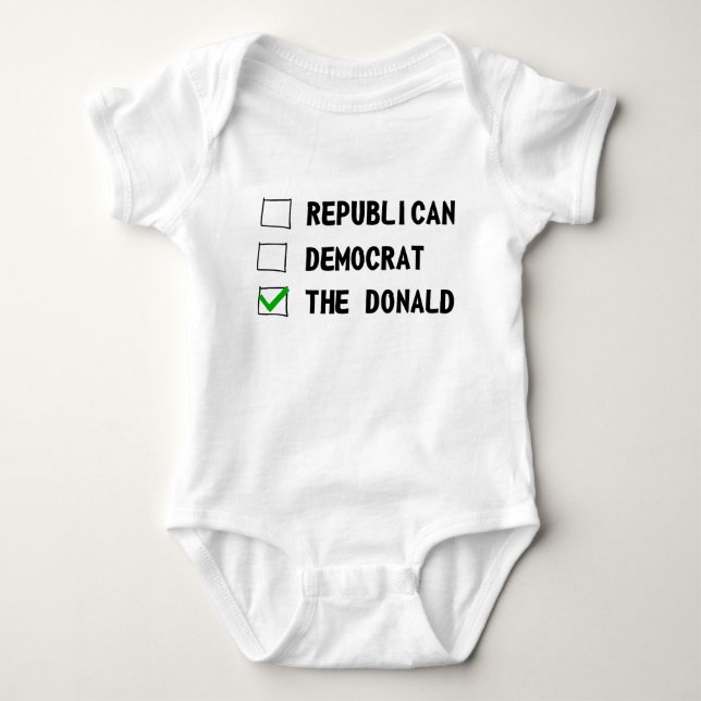 Republican Democrat The Donald Baby Bodysuit (Front)