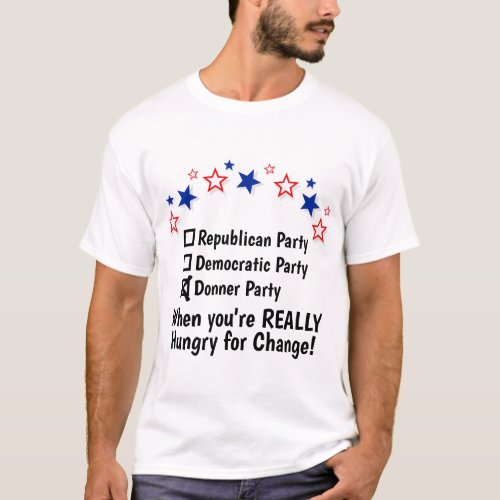 Republican Democratic Donner Party Funny Political T_Shirt