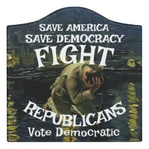 REPUBLICAN DHS CBP ICE TSA PARTY VOTE ELECTION TEE DOOR SIGN
