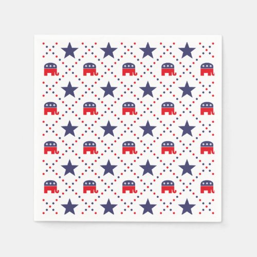 Republican Diamond Pattern Paper Napkins