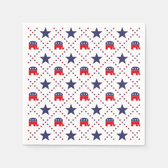 Republican Diamond Pattern Paper Napkins (Front)