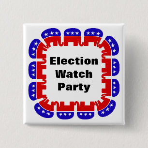 Republican Election Watch Party Button