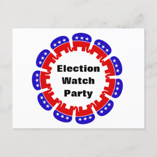 Republican Election Watch Party Postcard