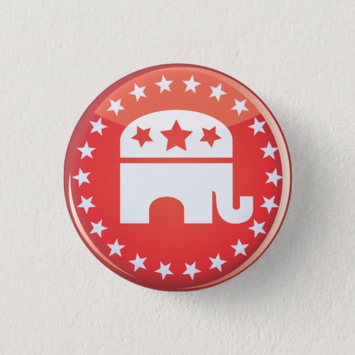 Republican Elephant Button