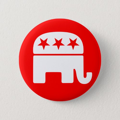 Republican Elephant Button