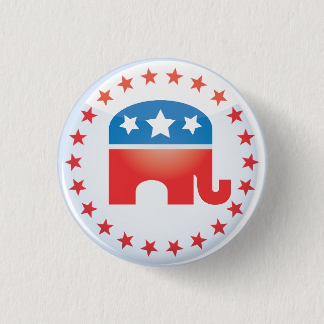 Republican Elephant Button (Front)