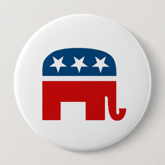 Republican Elephant Button