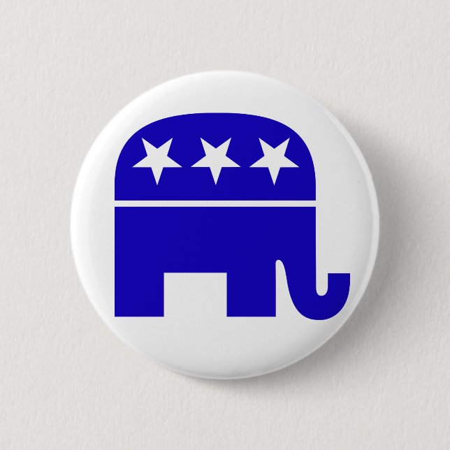 Republican Elephant Button (Front)
