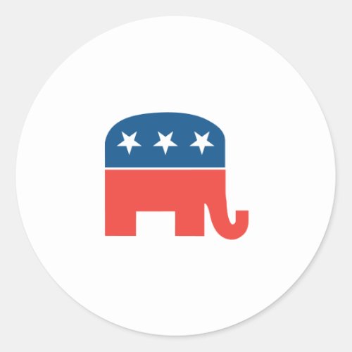 Republican Elephant Classic Round Sticker