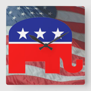 republican elephant clock