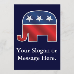 Republican Elephant Custom Invitation
