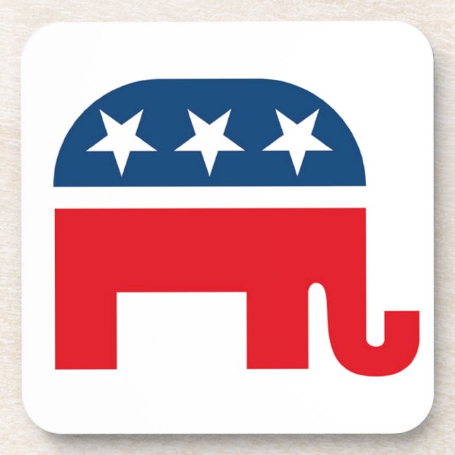 Republican Elephant Drink Coaster (Front)