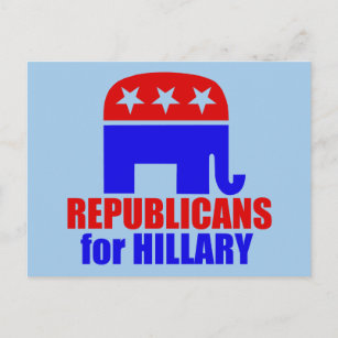 Republican Elephant for Hillary Clinton Postcard