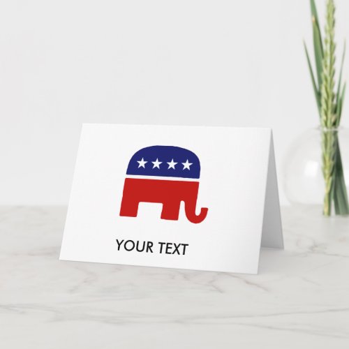 Republican Elephant  GOP Elephant Card